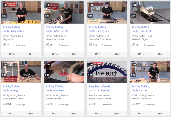 Infinity Cutting Tools Video Page