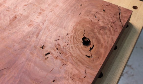 Defects in a live-edge slab